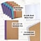 Better Office Products Kraft Notebooks, Colored Spines, 8.3in.x5.5in. A5 Size, 60 Blank White Pages, 80gsm, Soft Cvr, 50PK 25032 - alternate 2